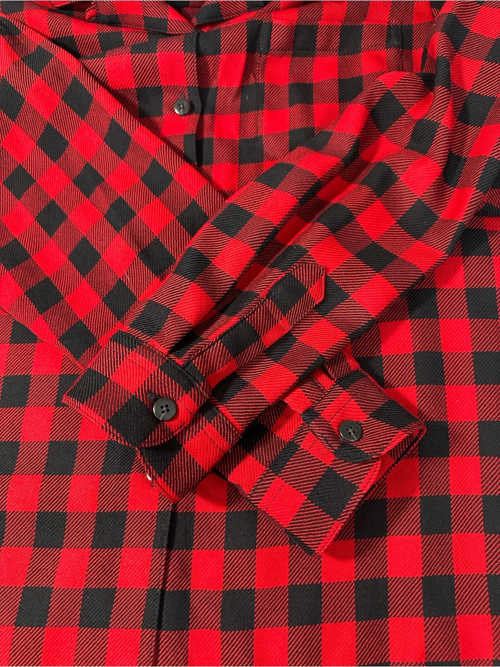 Pendleton Virgin Wool Red and Black Buffalo Plaid Button-Down Shirt Sz L - Picture 4 of 10